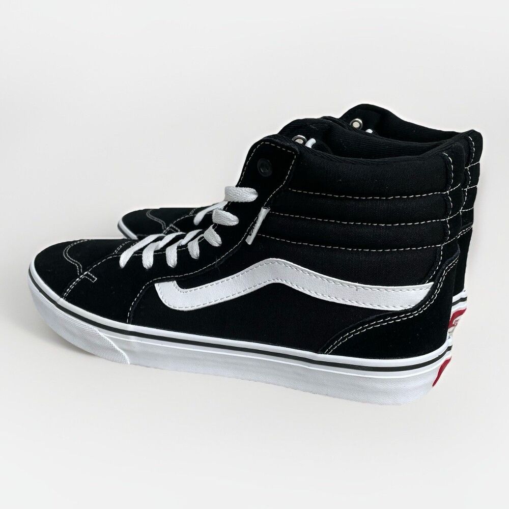 Vans Filmore Hi High Skate Canvas Suede Black White Shoes Men's Size 13 Sneakers - Picture 7 of 9